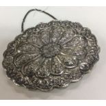 A Turkish silver mirror. Approx. 502 grams gross w