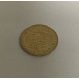 A George III Shield Back sold half sovereign dated