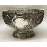 A silver rose bowl. London 1898. By Wakely & Wheel