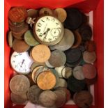 A quantity of coinage together with pocket watches