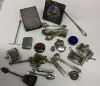 A bag of assorted silver and plated items. Est. £2