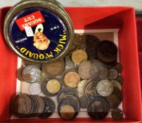 A quantity of old coins. Est. £10 - £20.