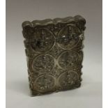 A good quality chased Indian silver card case. Cir