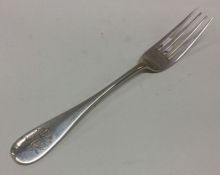 A good quality heavy Russian silver fork dated '18