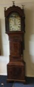 A good mahogany Grandfather clock with painted dia