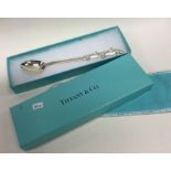 TIFFANY & CO: A cased silver christening spoon in