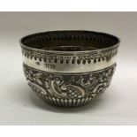 A decorative Victorian chased silver bowl. London