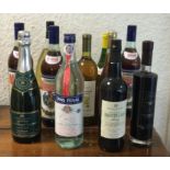 A selection of various bottles of spirits etc.