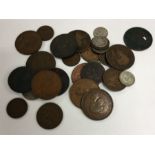 A quantity of old coins. Est. £20 - £30.