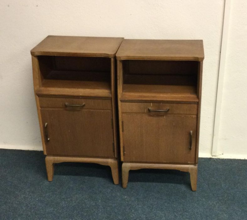 A pair of bedside cabinets. Est. £30 - £50.