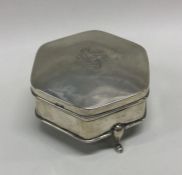 A hinged silver jewellery box. Birmingham circa 19