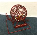 A Bernard's tombola cage. Est. £30 - £40.