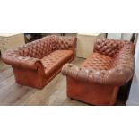 A good pair of Chesterfield sofas. Est. £200 - £30