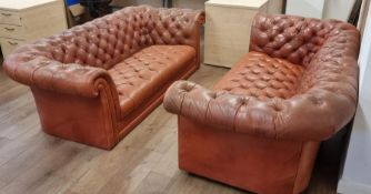 A good pair of Chesterfield sofas. Est. £200 - £30