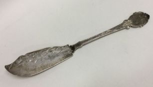 A novelty Victorian silver fish knife. Birmingham