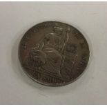 An 1885 South America Peruvian silver coin. Approx