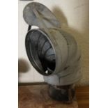 An unusual galvanised chimney mount. Est. £20 - £3