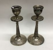A fine quality pair of Art Deco silver candlestick