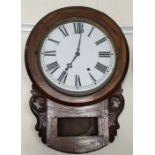 An Edwardian inlaid mantle clock with white dial.