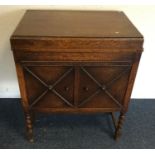 An old oak gramophone together with various old re