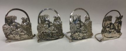 A set of our Victorian silver menu holders with mu