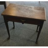 A mahogany single drawer side table. Est. £30 - £5
