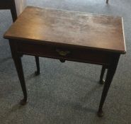 A mahogany single drawer side table. Est. £30 - £5