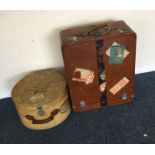 Two vintage suitcases. Est. £25 - £30.