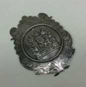 A large Masonic novelty Victorian silver medallion inscrib