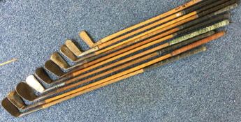 A wooden handled HICKORY golf club by Murray Linco