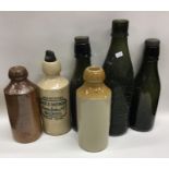 A collection of old glass bottles. Est. £30 - £50.