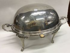 A good silver plated revolving breakfast dish. Est