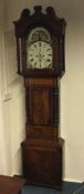 A good mahogany Grandfather clock with painted dia