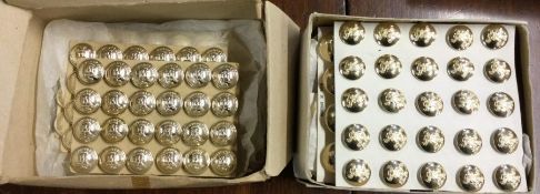 Two boxes of Dorset and Prince of Wales buttons mo