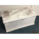 A painted pine box. Est. £30 - £40.