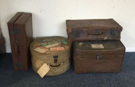 Four Vintage suitcases. Est. £30 - £50.