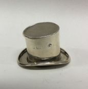 A rare and unusual silver toothpick holder in the