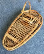 A pair of American army issue snow shoes dated 194