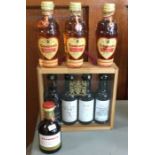 A selection of eight various miniature 5 cl bottle