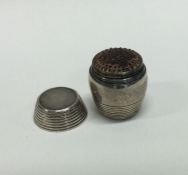 An 18th Century silver double-sided nutmeg grater.