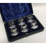 A good set of six silver menu holders. Birmingham