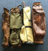 Four vintage golf bags. Various makers. Est. £20 - £30.