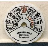 An old ship's operation's dial. Est. £30 - £40.