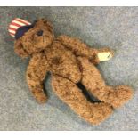 A 1993 Ty 'Independence USA' bear with dark brown