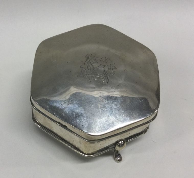 A hinged silver jewellery box. Birmingham circa 19 - Image 2 of 2