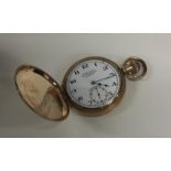 A gents gold plated Hunter pocket watch. Est. £30