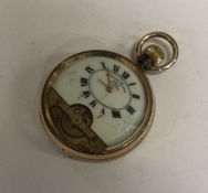 A gold plated Hebdomas pocket watch. Est. £30 - £4