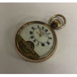 A gold plated Hebdomas pocket watch. Est. £30 - £4