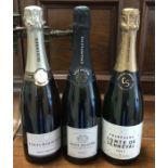 Three 75 cl bottles of various Champagne comprisin