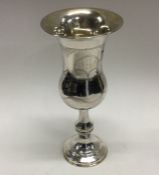 A large silver Kiddush cup. Approx. 60 grams. Est.